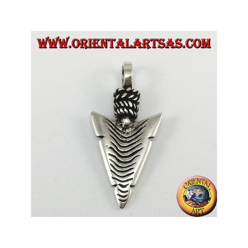Silver Pendant: Arrowheads of American Native