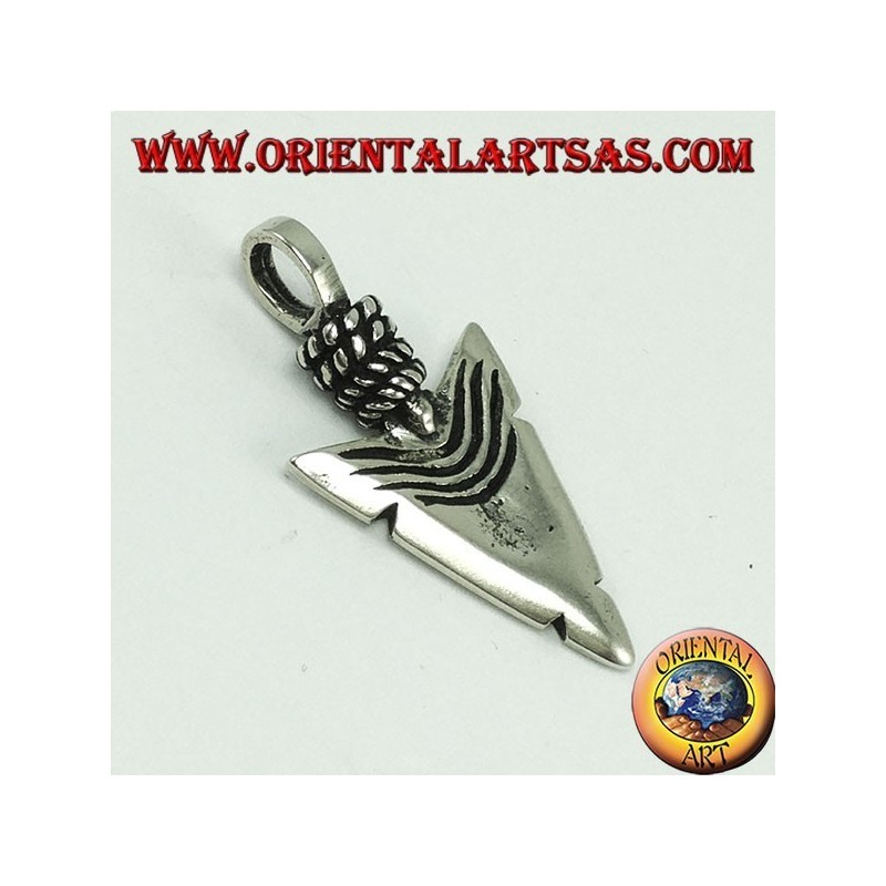Silver Pendant: Arrowheads of American Native