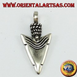 Pendentif en argent: pointes de flèches d'amérindienne