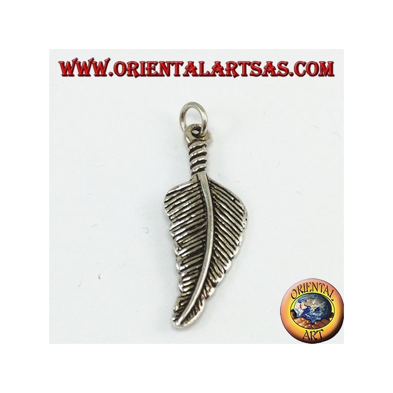 925 Sterling Silver Pendant, American-style feather