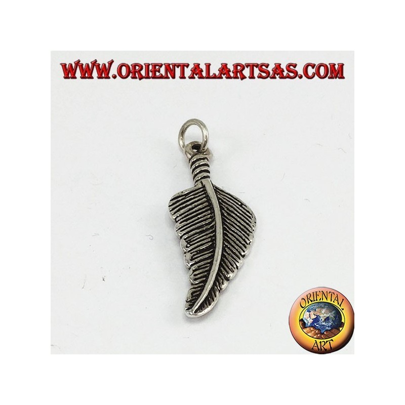 925 Sterling Silver Pendant, American-style feather