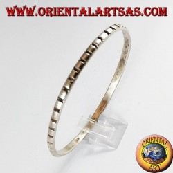 Silver bracelet 925, round with carvings