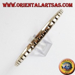 Silberarmband 925, rund mit Schnitzereien