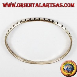 Pulsera de plata 925, redonda con tallas