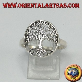 Silver ring with tree of life