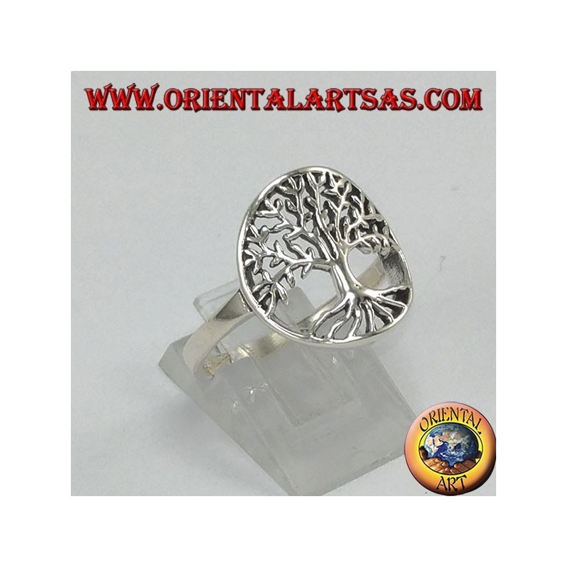 Anillo de plata con árbol de la vida