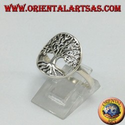 Anillo de plata con árbol de la vida
