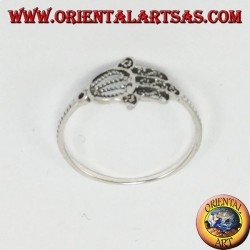 Anillo de plata con una mano de Fátima, pequeña