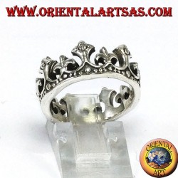 Anillo en plata 925 Corona de reina en lirio