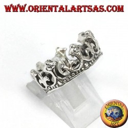 Anillo en plata 925 Corona de reina en lirio