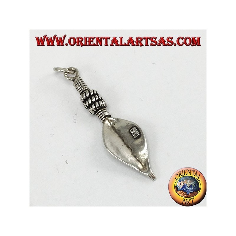 Silver feather pendant purification symbol