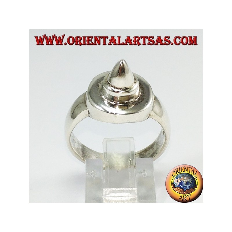 Silberring Ahle (rund mit Spitze)