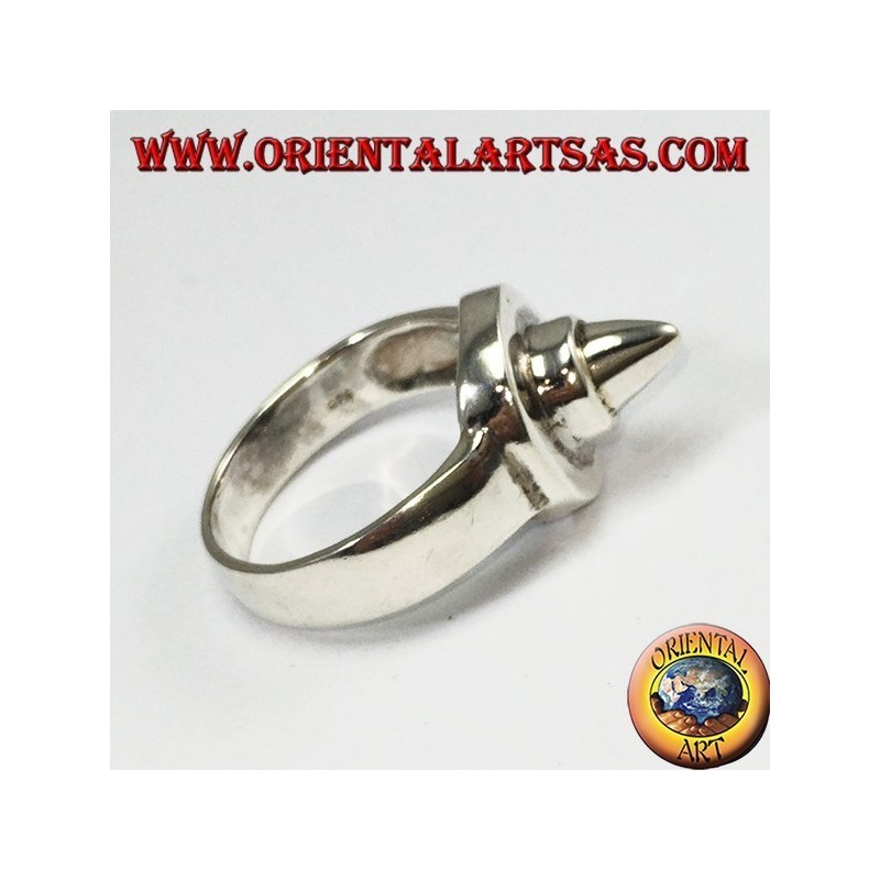 Silberring Ahle (rund mit Spitze)