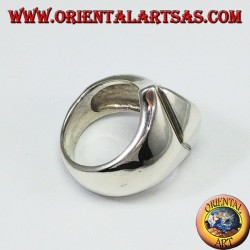 Anillo de plata, pirámide con base romboidal