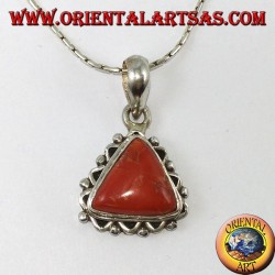 Silver Pendant with Turquoise Natural Tibetan (Large)