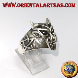 Silver ring, The Devil with lateral pertacles