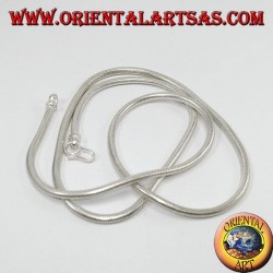 Silberkette, indische Schlange von 57 cm