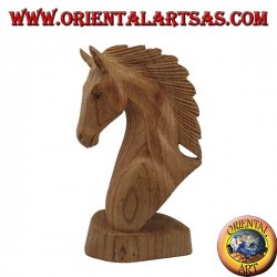 Horse head in American pine wood 20 cm