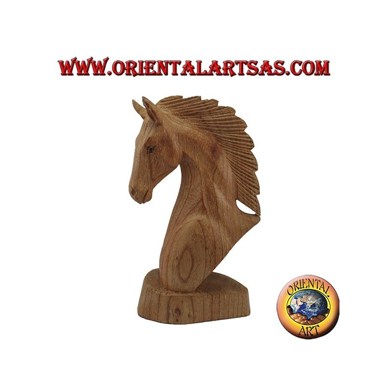 Horse head in American pine wood 20 cm