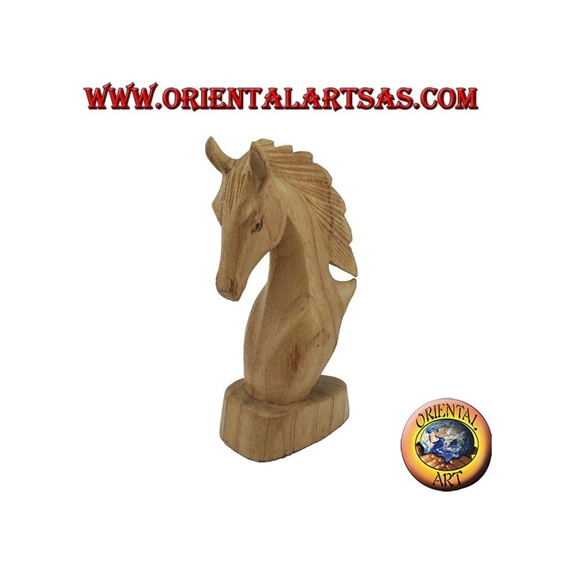 Tête de cheval en pin américain 15 cm
