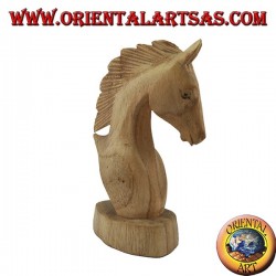 Horse head in American pine wood 15 cm