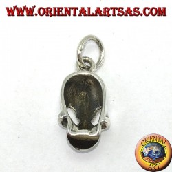Pendentif en argent 925 avec le crâne, avec de grands yeux