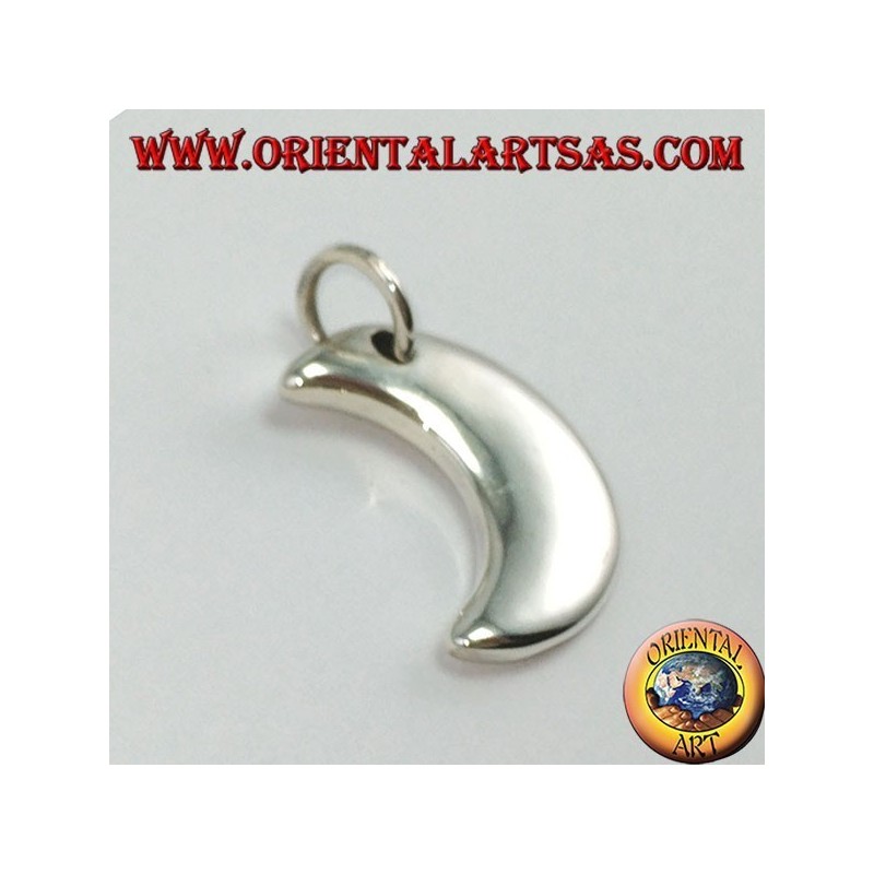 Pendentif en argent, lune simple
