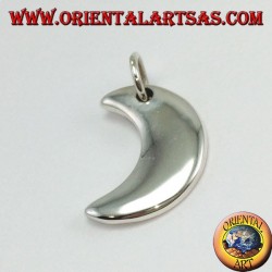 Colgante de plata, luna simple