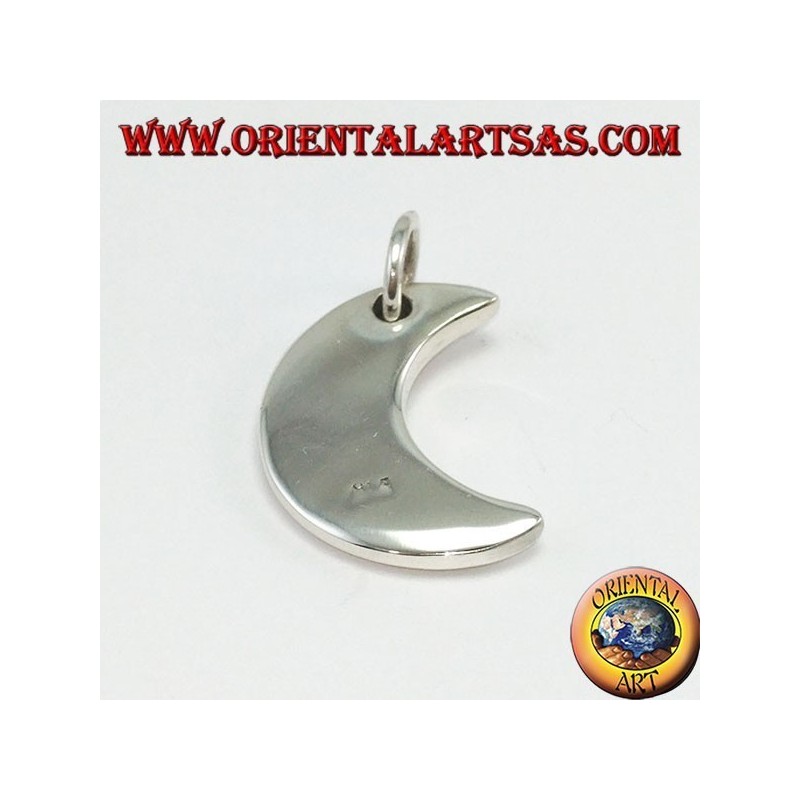 Pendentif en argent, lune simple