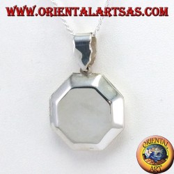 Colgante simple de plata marco de fotos (pequeño óvalo)