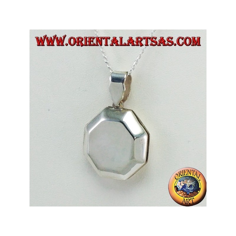 Pendant in silver octagonal photo frame