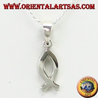 Ichthys silver pendant symbol of Christianity