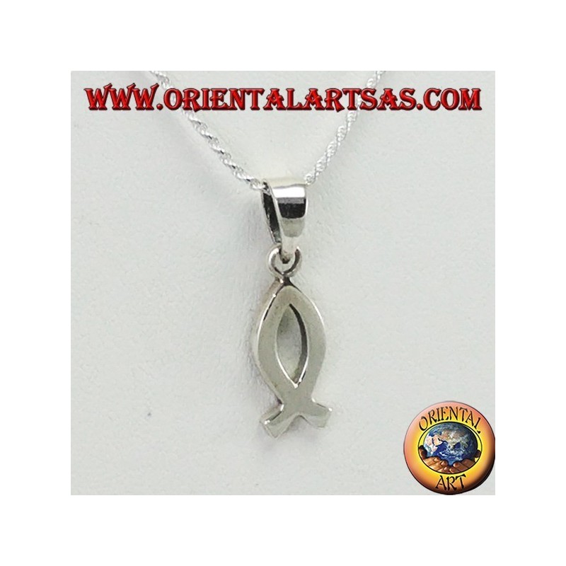 Ciondolo in argento Ichthys simbolo della cristianità