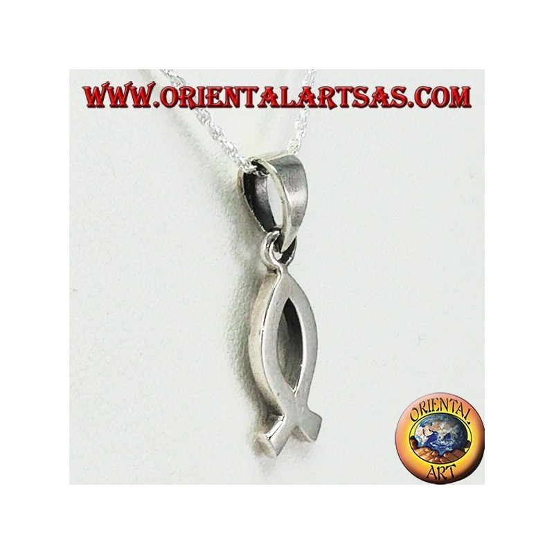 Ichthys Silber Anhänger Symbol des Christentums