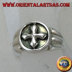 Silberring mit griechischem Kreuz