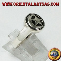 Anillo de plata con estrella y luna