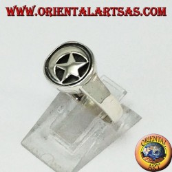Anillo de plata con estrella y luna