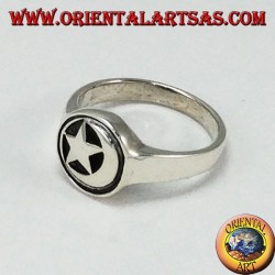 Bague en argent et étoile de lune