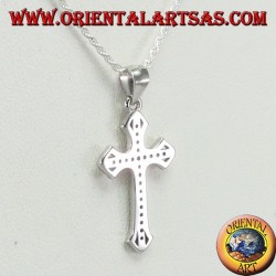 Silberner Anhänger, Kreuz mit Zirkonen