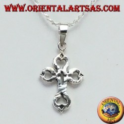 Pendentif en argent Croix sculptée dans la croix
