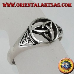 Anillo de plata con tres nudos de Tyrone (nudo celta)