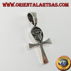 Silver pendant Egyptian cross ankh with eye of horus