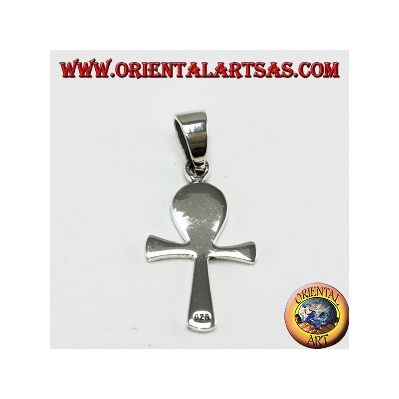 Pendentif en argent égyptien croix ankh avec oeil d'horus