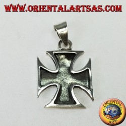 Silver pendant Cross of the Templars