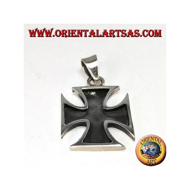 Silver pendant Cross of the Templars