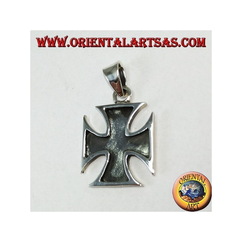 Silver pendant Cross of the Templars