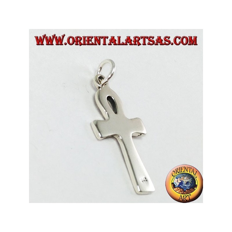 Colgante de plata cruz ankh ojo de horus y con jeroglíficos
