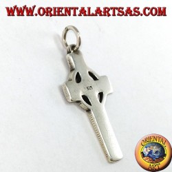 Colgante de plata, cruz celta con 4 nudos centrales tyron