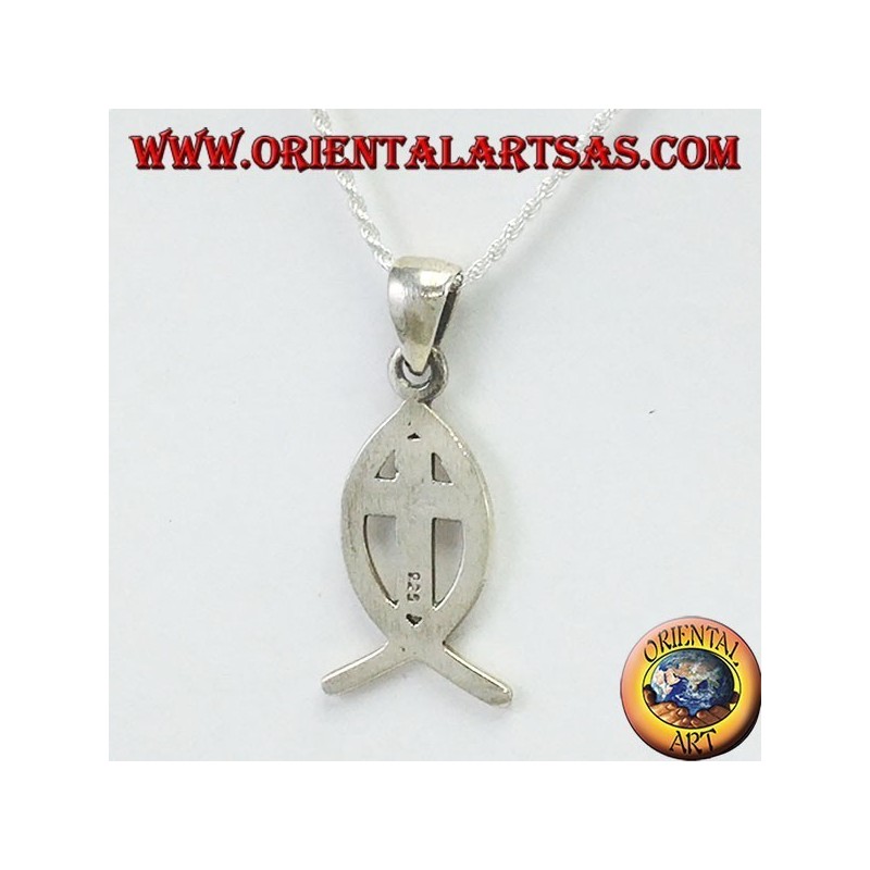 Ichthys Silber Anhänger Symbol des Christentums