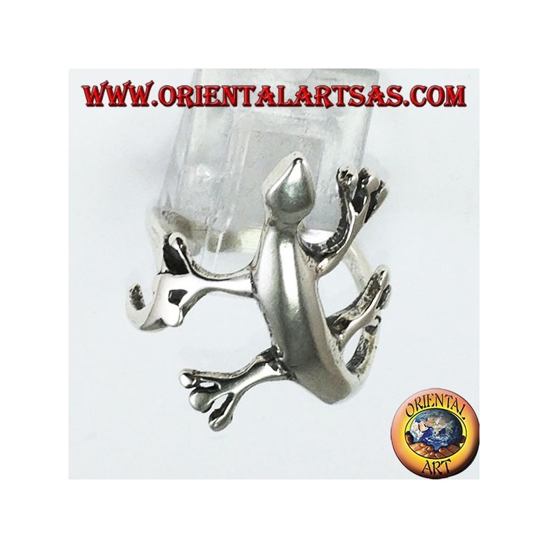 Anello Geco Gekkonidae in argento